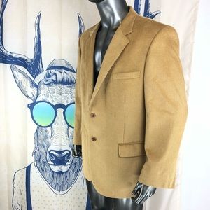 Jos A Bank Corduroy Sports Coat Blazer Suit Tan